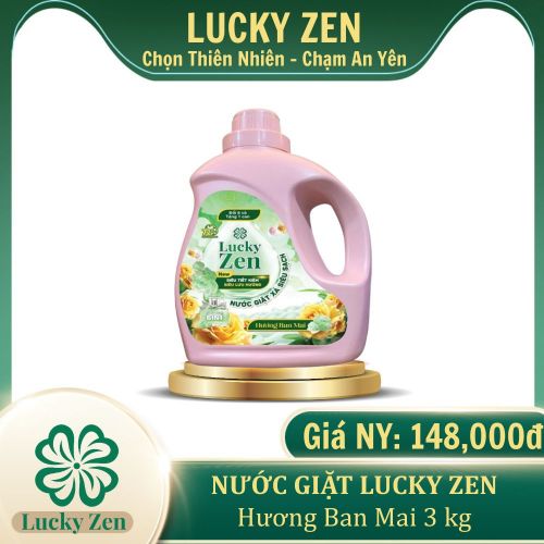 Nước giặt xả Lucky Zen 3kg Hương Ban Mai