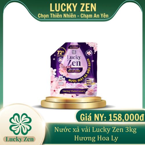 Nước xả vải Lucky Zen 3kg Hương Hoa Ly
