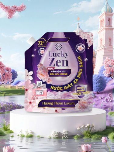 Nước xả vải Lucky Zen 3kg Hương Hoa Ly